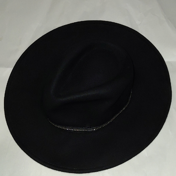 Zara Black Fedora with Silver Accent - Picture 6 of 7